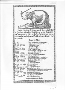 Elephant Hansken German broadsheet